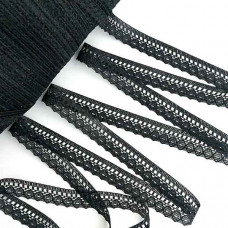 Кружево паутинка 1 см, черное | furnitura.com.ua