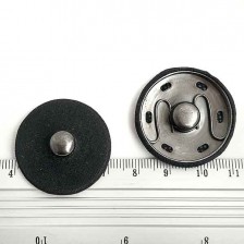 Кнопка пришивна 30 мм обтягнута тканиною, 12 штук