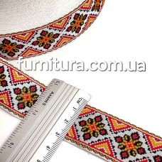 Лента украинский орнамент 3см (23м) | furnitura.com.ua