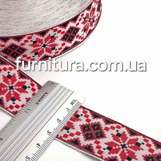 Лента украинский орнамент 3см (23м) | furnitura.com.ua