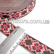 Стрічка український орнамент 3 см (23м) | furnitura.com.ua