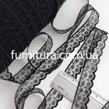 Мереживо павутинка 2 см, чорне