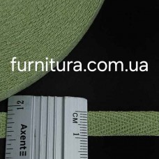 Тесьма х/б (кіперна) салатова, 10мм | furnitura.com.ua
