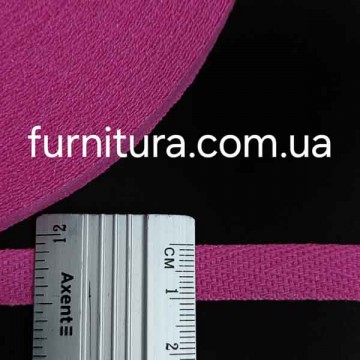 Тесьма х/б (кіперна) малинова, 10мм - furnitura.com.ua