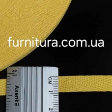 Тесьма х/б (киперная) желтая, 10мм  | furnitura.com.ua