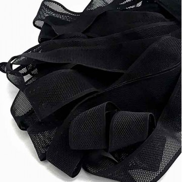 Резинка з сіткою 4 см чорна (боб 23 м) - furnitura.com.ua