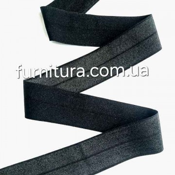 Резинка бейка черная, 30 мм - furnitura.com.ua