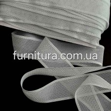 Резинка з сіткою 4 см біла (боб 23 м)  | furnitura.com.ua