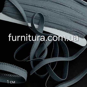 резинка ажурная бельевая 10 мм серая, 23 м - furnitura.com.ua