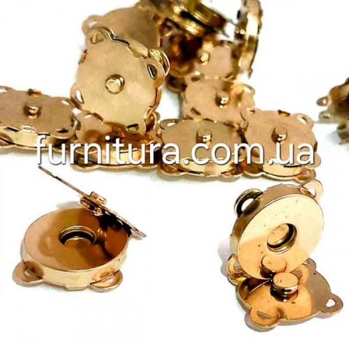 Замок магнітний пришивний 18 мм золото/100шт