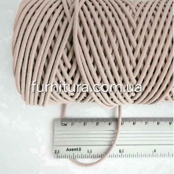 Канат-резина 3 мм боб- 100 м - бежева (28) - furnitura.com.ua