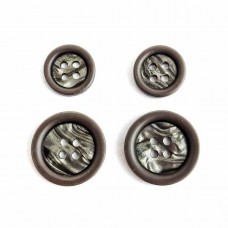 Ґудзик 4 удари, коричневий мармур, матовий | furnitura.com.ua