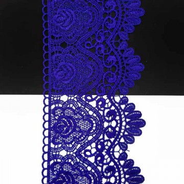 мереживо Zira в'язане електрик, 12-14 см - furnitura.com.ua