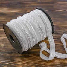 Резинка ажурная бельевая белая, 15 мм 