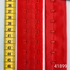 стрічка з гачками +петлі 2х1, червона