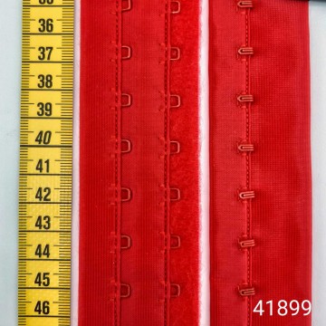 лента с крючками +петли 2х1, красная - furnitura.com.ua