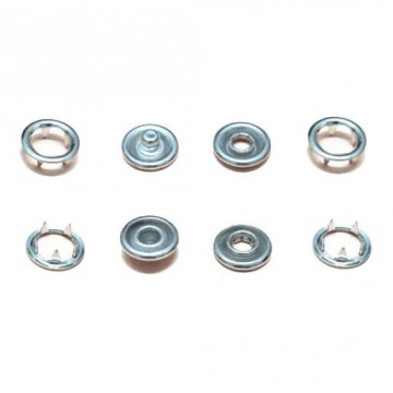 Кнопка трикотажна нікель, 9.5 мм (100 шт) - furnitura.com.ua