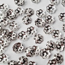 Шапочка для бусин 6мм, серебро, 200 шт | furnitura.com.ua