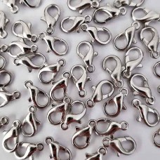 Карабин, 10х5мм серебро, 50 шт | furnitura.com.ua