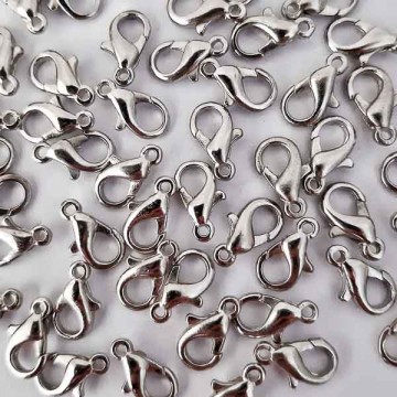 Карабин, 10х5мм серебро, 50 шт - furnitura.com.ua