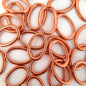 Овал пластик D25, бронза, 25 шт - furnitura.com.ua