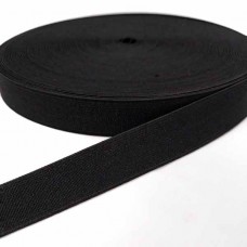 резинка  2,5 см черная (боб 25 м), плотная | furnitura.com.ua