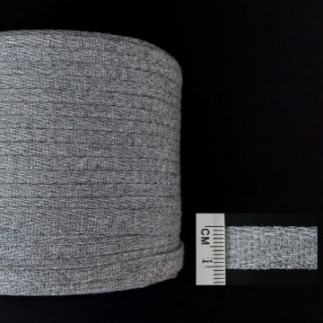 тасьма кіперна х/б 10 мм сірий меланж №7 - furnitura.com.ua