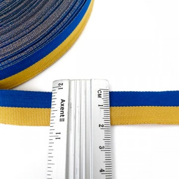лента репс 2 см флаг Украины, 45 м - furnitura.com.ua
