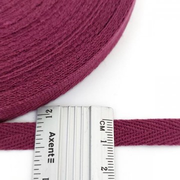 Тесьма х/б (кіперна) бордо, 10мм - furnitura.com.ua