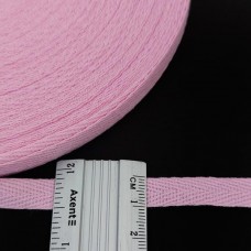 тасьма х/б 10 мм, рожева -43 м | furnitura.com.ua