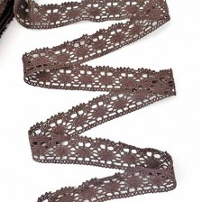 Кружево кроше коричневое, шир 4 см 