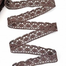 Мереживо кроше коричневе, шир 4 см  | furnitura.com.ua