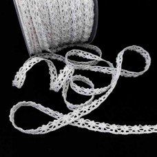 Кружево Кроше арт. 188 белое,шир. 1 см,в боб. 9 м. | furnitura.com.ua