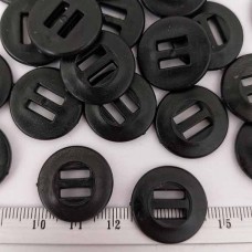 пуговица военная с прорезью 22 мм черная, 1000шт | furnitura.com.ua