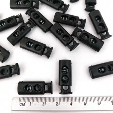 стопор подвійний односторонній, чорний, упак. 100 шт