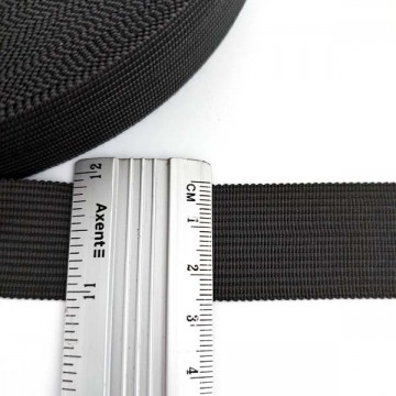 Тесьма метиновая (окантовочная) темно-серая, 25 мм - furnitura.com.ua