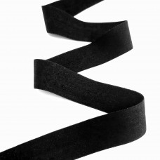 Резинка бейка черная (матовая), 15 мм  | furnitura.com.ua