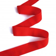 Резинка бейка красная (матовая), 20 мм  | furnitura.com.ua