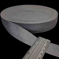 Резинка біла+люрекс, 3 см | furnitura.com.ua