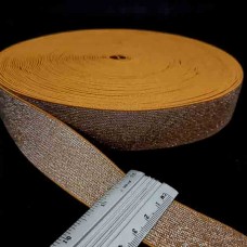 Резинка білизна жовта+люрекс, 3 см | furnitura.com.ua