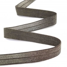 Стрейч бейка пополамка хаки №023, 16 мм | furnitura.com.ua