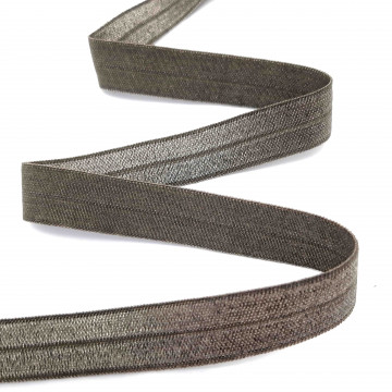 Стрейч бейка пополамка хаки №023, 16 мм - furnitura.com.ua