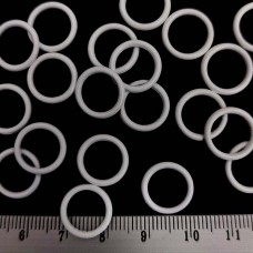 Регулятор кольцо металл, 1 см белый | furnitura.com.ua