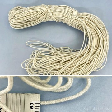 Канат -резинка, молочна, 100 м - furnitura.com.ua