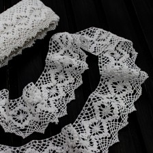 Мереживо кроше біле, 6 см