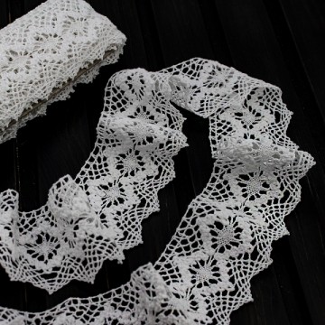 Мереживо кроше біле, 6 см - furnitura.com.ua