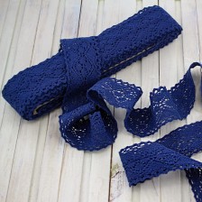 Мереживо кроше синє, 4 см