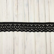 Кружево Кроше черное, 5 см