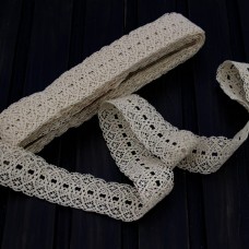 Мереживо кроше натуральне, 3 см | furnitura.com.ua