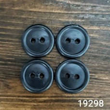 Пуговица литая черная, 20 мм | furnitura.com.ua